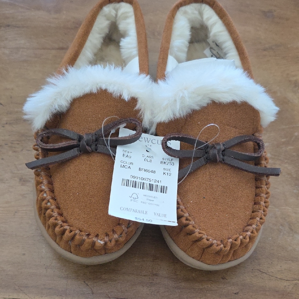 Crewcuts Brown Kids Shoes with White Trim